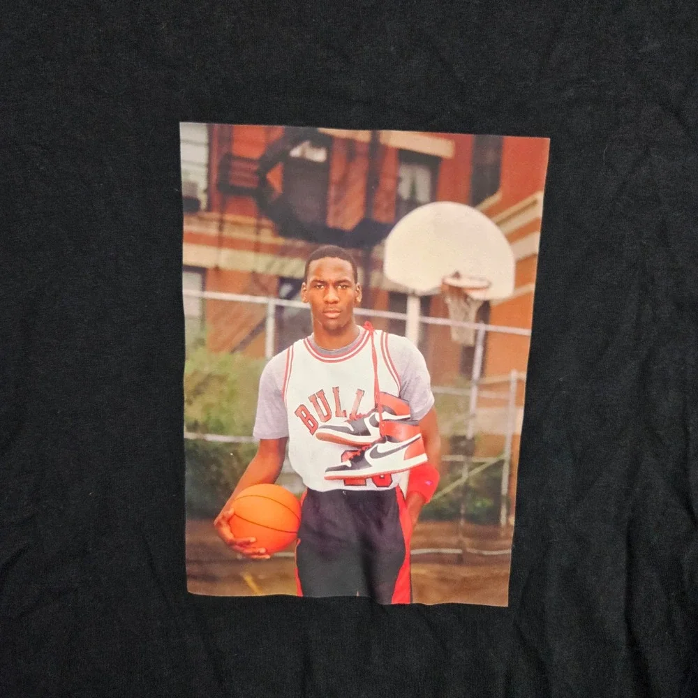 Jordan Mens Michael‎ Jordan Rookie Photo Graphic T-Shirt Black HJ2354-010 Size M